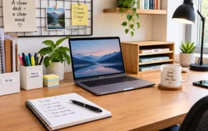 como organizar a mesa de trabalho